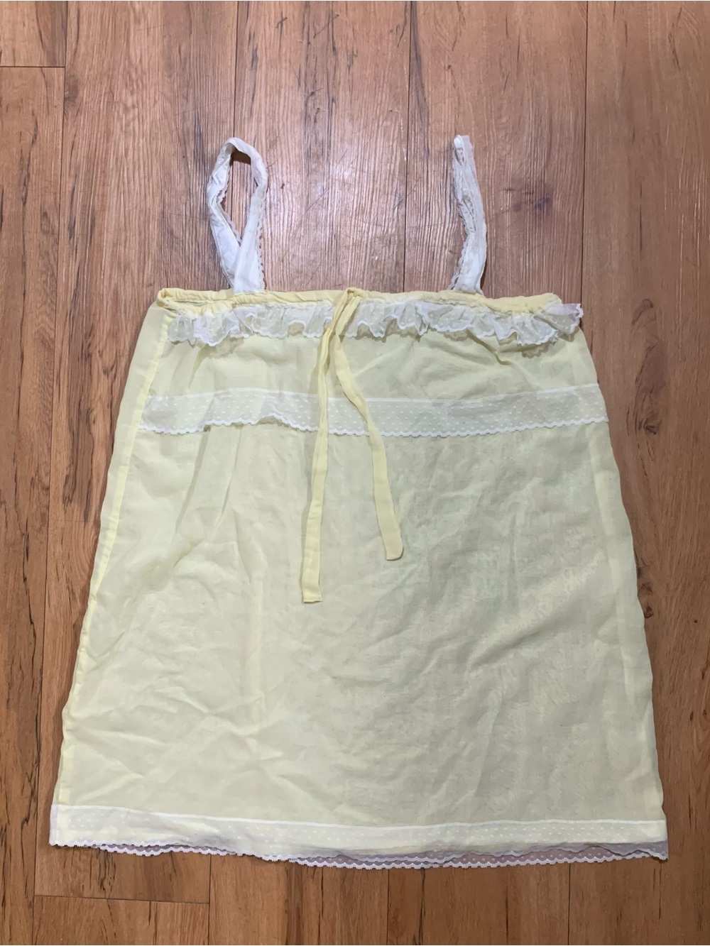 Butter yellow slip dress